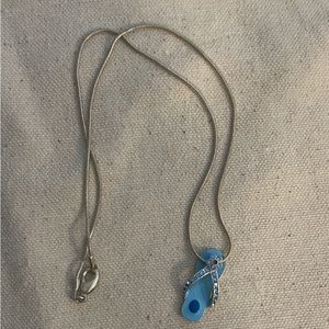 Turquoise, flip-flop necklace